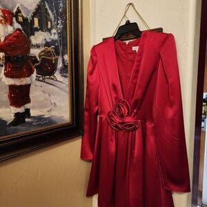 Gianni Bini Vibrant Red Satin Dress